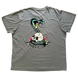 Ed Hardy Cobra Snake T shirt  Acid Wash Tee Shirt Mens Size XL